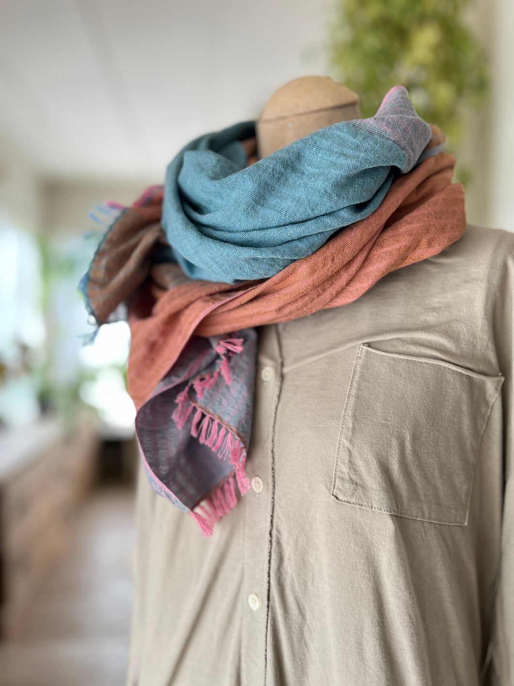 NEW ＊KRAMA0660-Pink_Blue-XXL